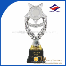 Excellent quality plastic silver star trophy for world cup